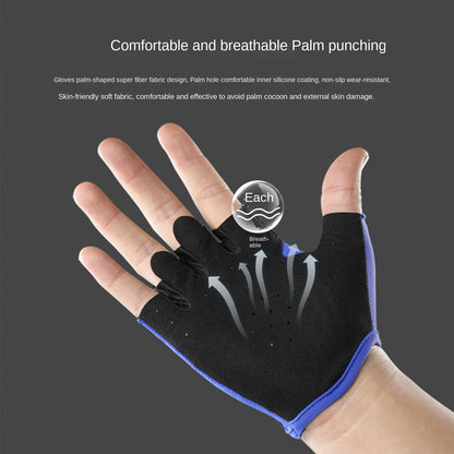 Fitness yoga gloves with half finger iron rubbing anti slip wear-resistant and anti cocoon gloves
